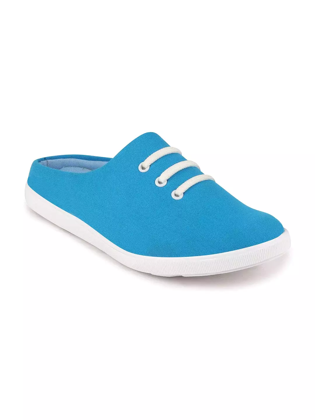 Men Sky Blue Casual Canvas Slip-On Shoes