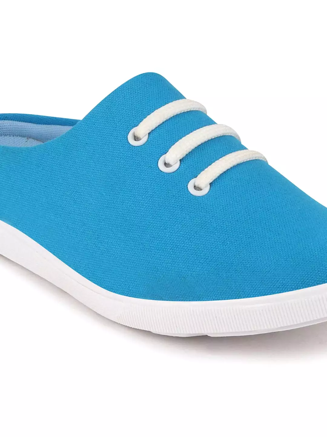 Men Sky Blue Casual Canvas Slip-On Shoes