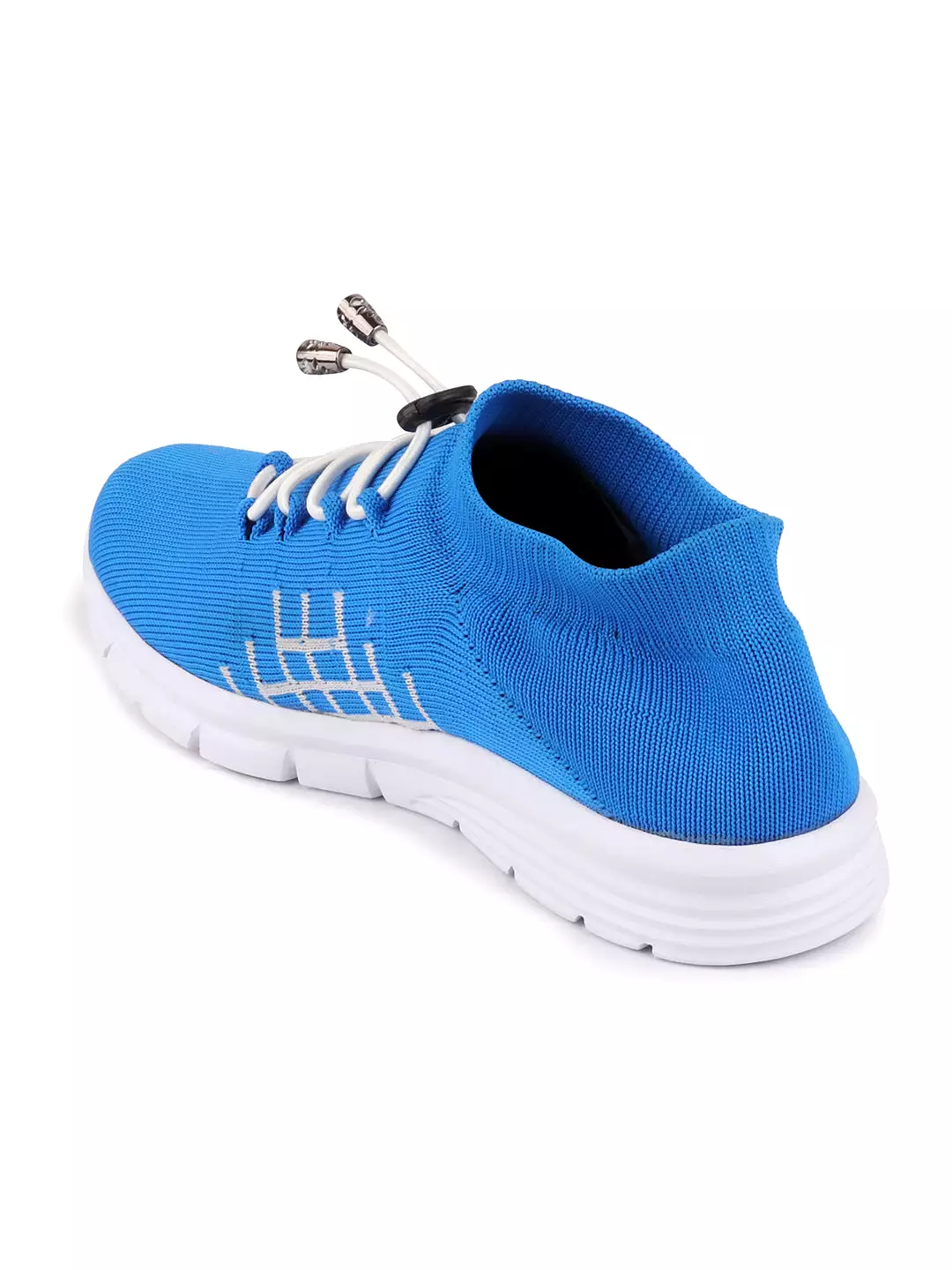 Men Sky Blue Sports Lace-Up Walking Shoes