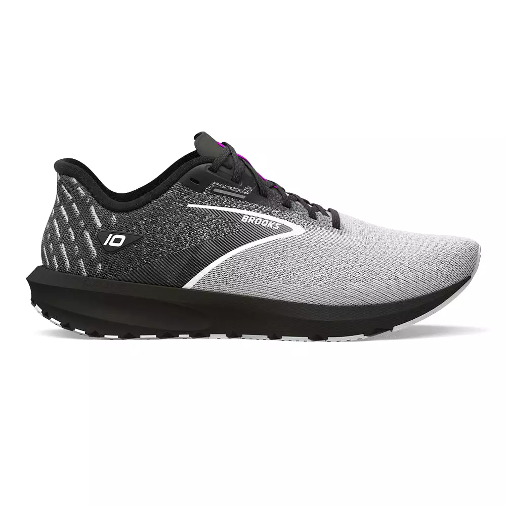 Men's Brooks Launch 10, Black/Blackened Pearl/White, 12.5 2E Wide