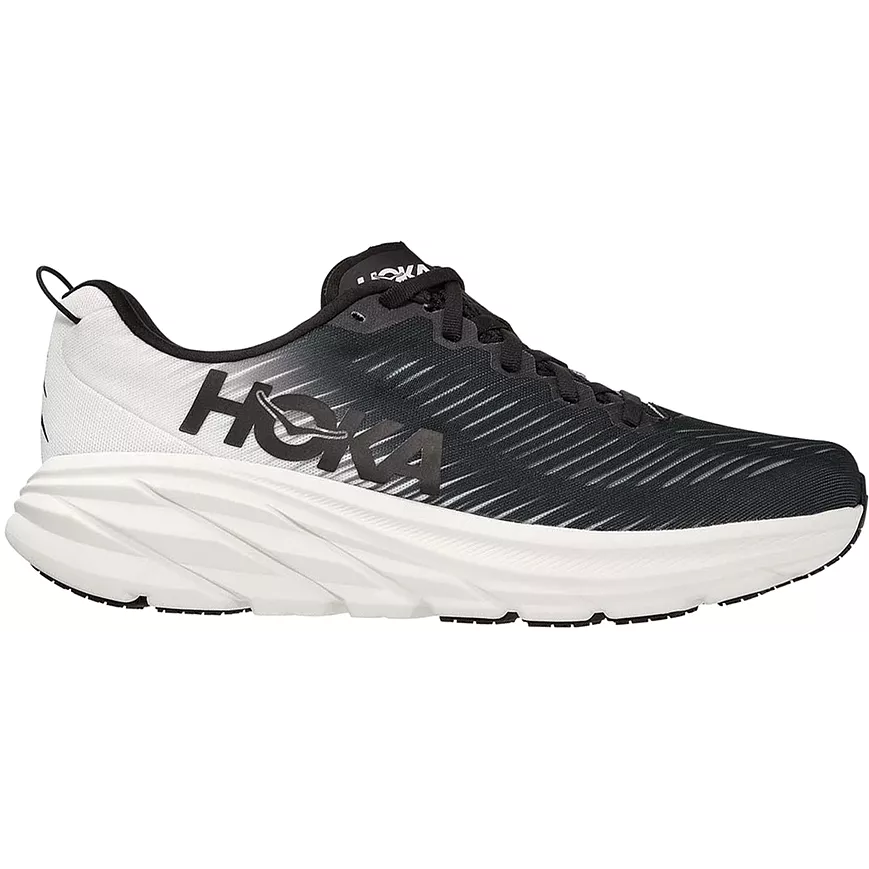 Men's Hoka One One Rincon 3, Black/White, 13 2E Wide