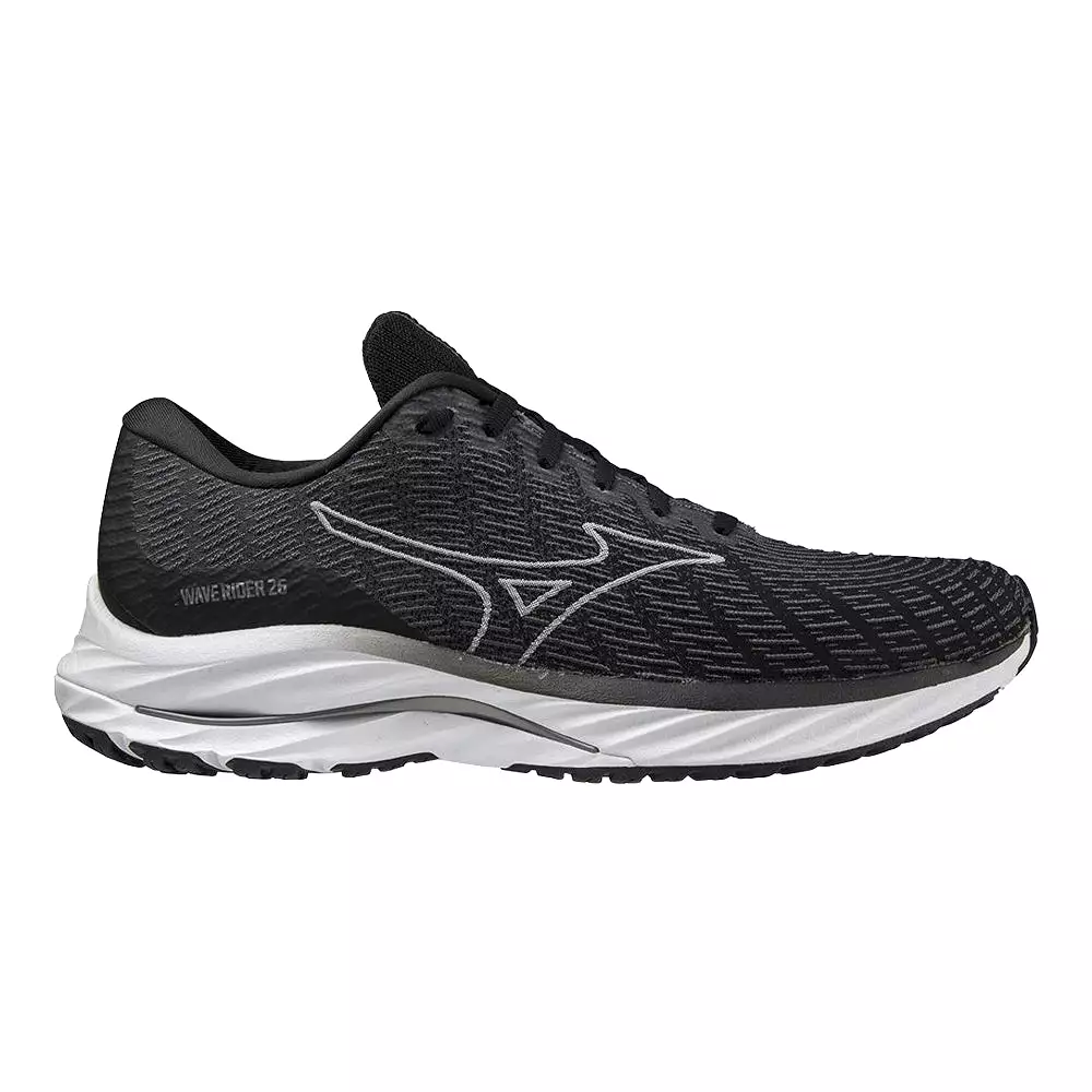 Men's Mizuno Wave Rider 26 SSW, Black-White, 13 D Medium