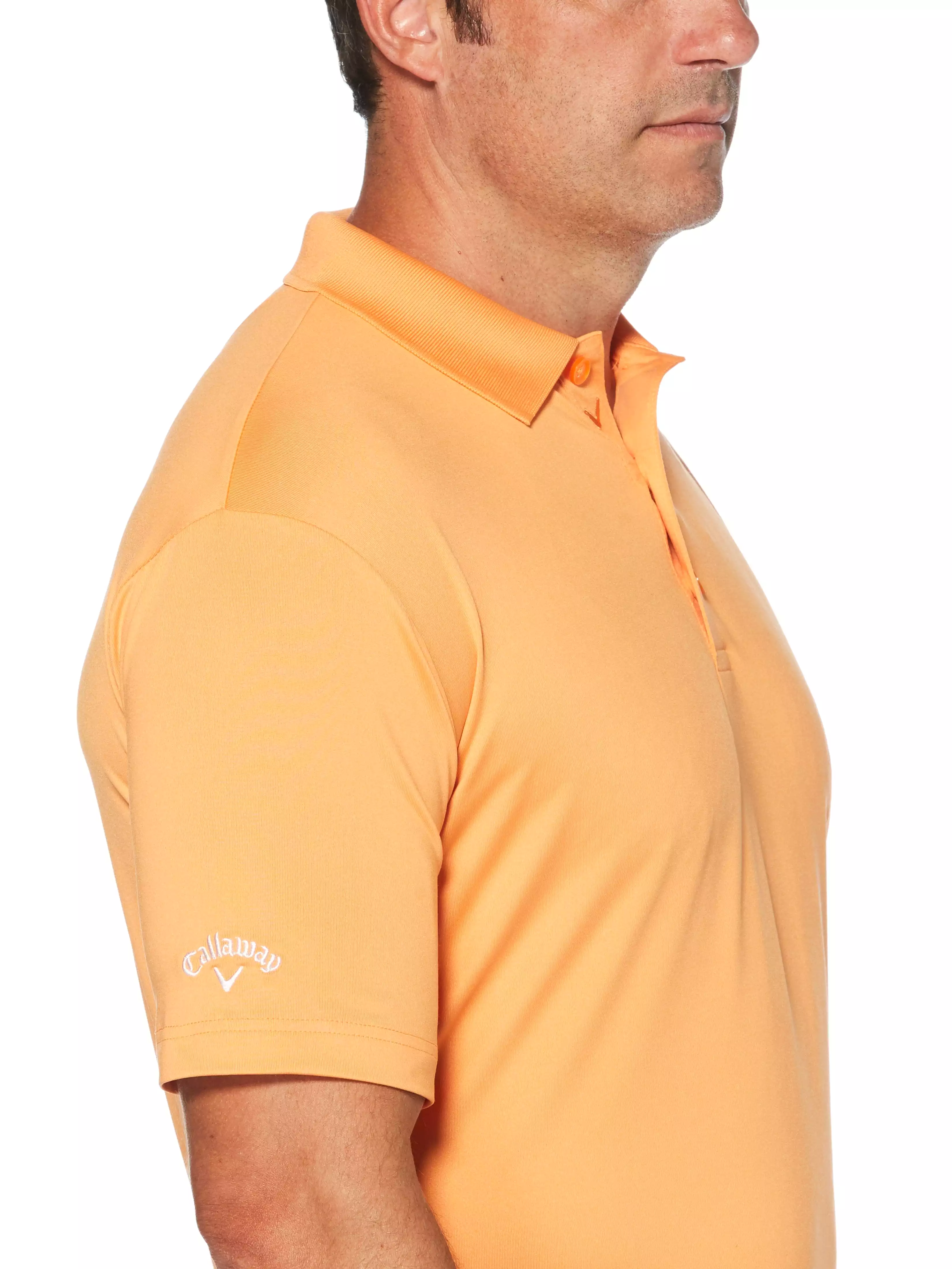 Mens Solid Stretch Polo