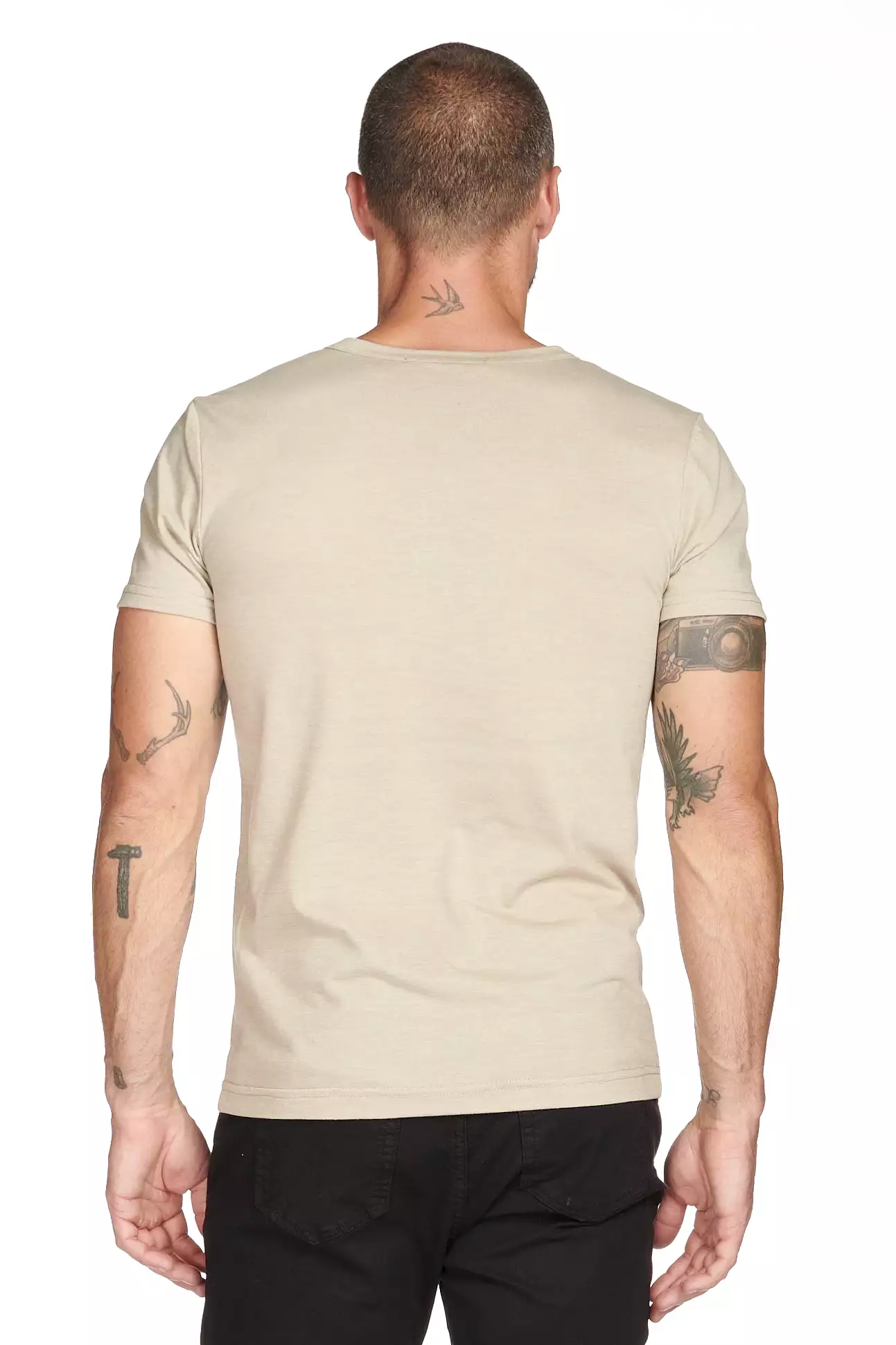 Men's Tri-Blend Cross V-Neck Tee