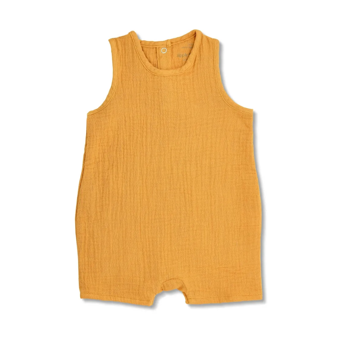 Mustard Organic Muslin - Sleeveless Coverall