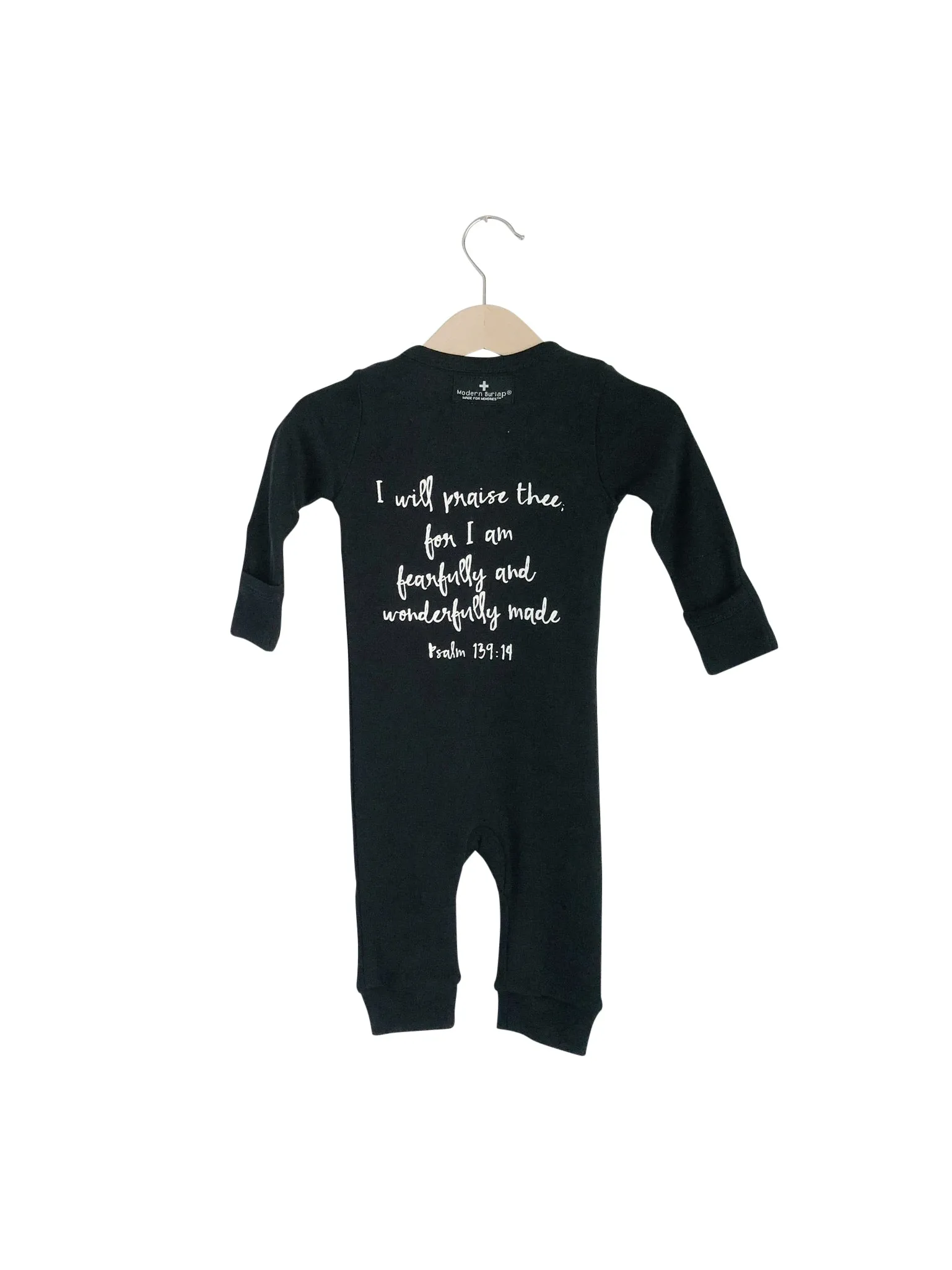 Organic Button Coverall -  Psalm 139:14