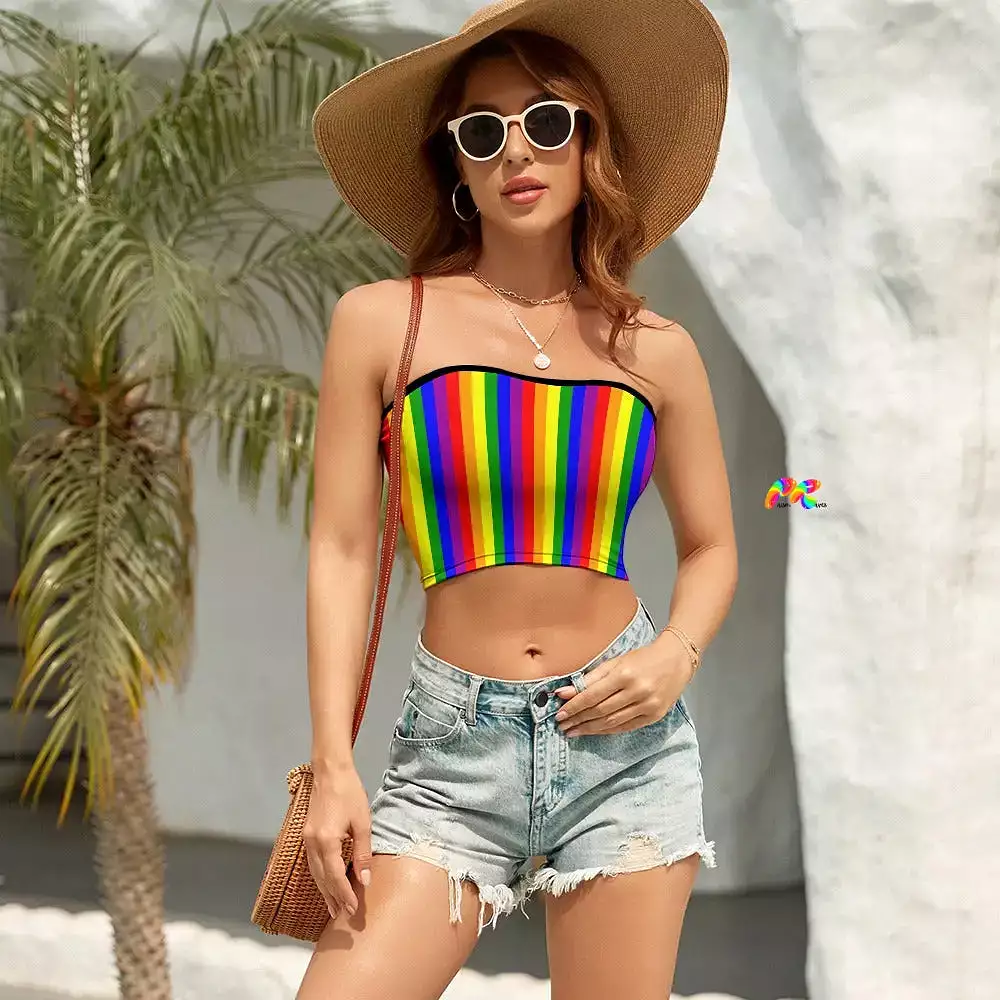 Pride Striped Tube Top