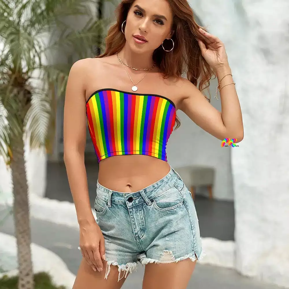 Pride Striped Tube Top