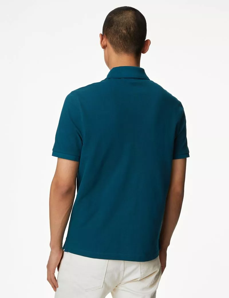 Pure Cotton Pique Polo Shirt