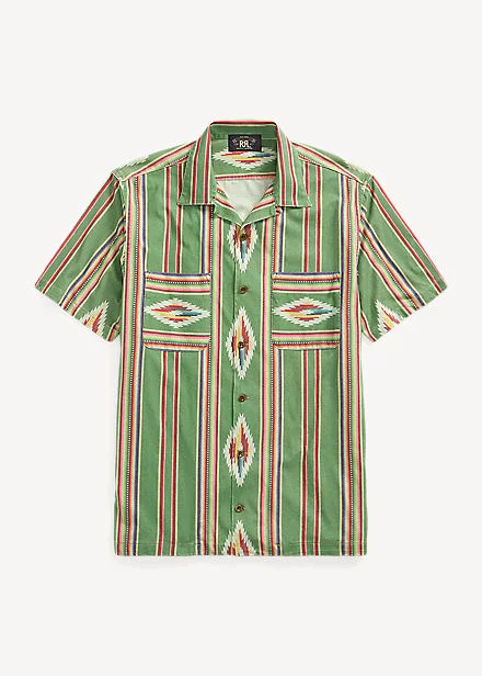 RRL Print Jersey Camp Shirt