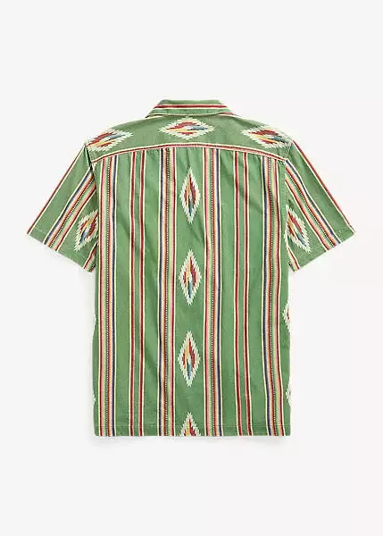 RRL Print Jersey Camp Shirt