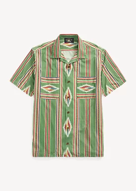 RRL Print Jersey Camp Shirt