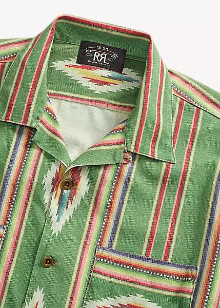 RRL Print Jersey Camp Shirt