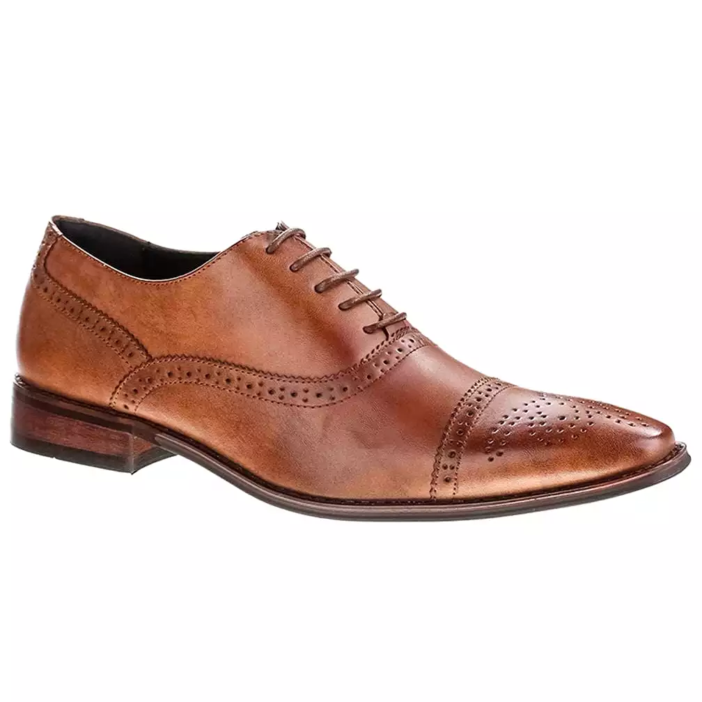 Signature Men's Brogue Cap Toe Dress Shoes