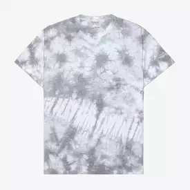 Tie Dye Mens Short Sleeve Shirt (White/Grey)