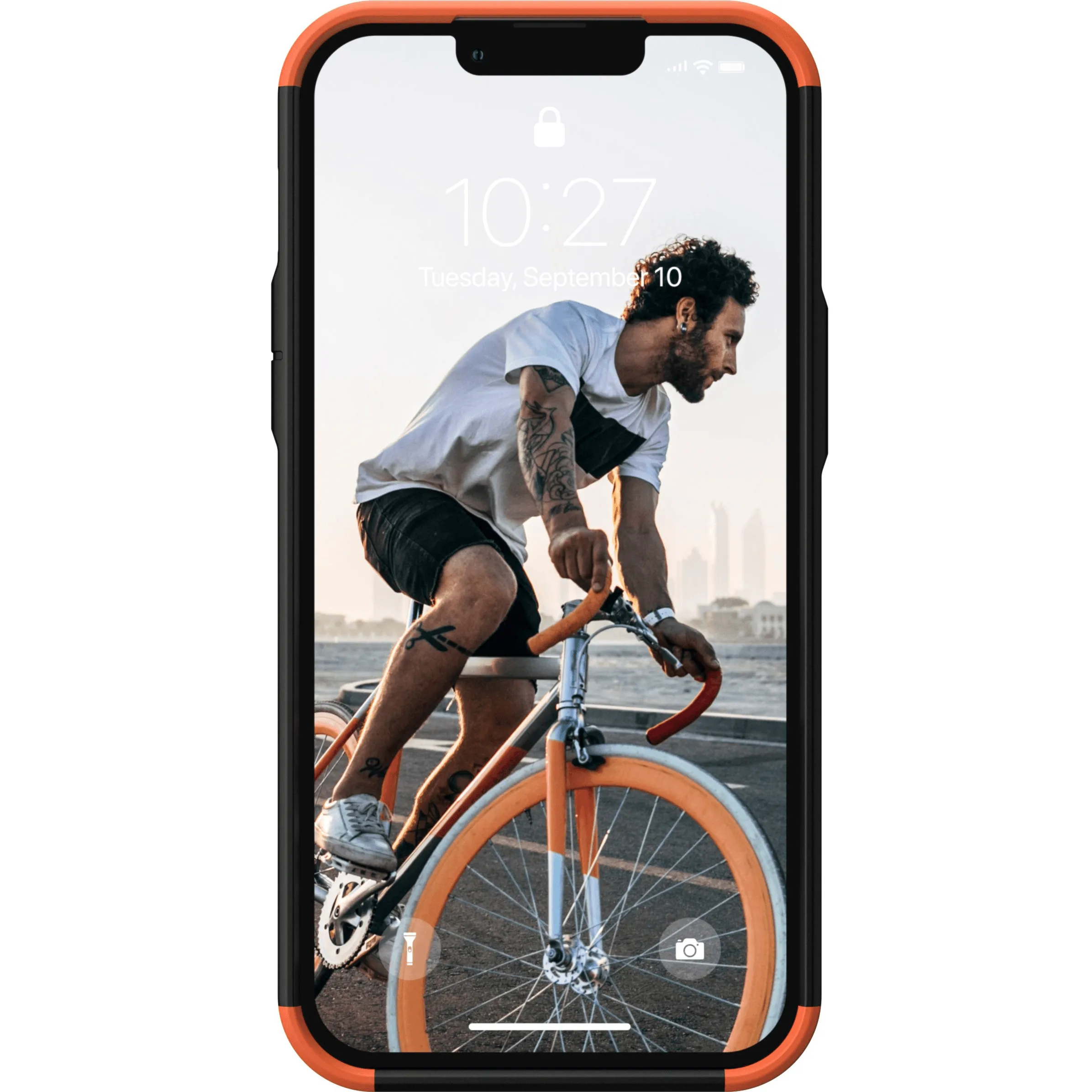 UAG Urban Armor Gear Civilian Series Protective Case iPhone 13 Pro 6.1 Black Orange