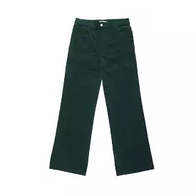 VELVET FLARED TROUSER GREEN