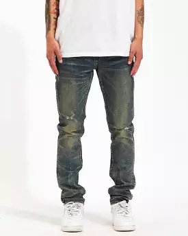 Washed Knee Ripped Denim