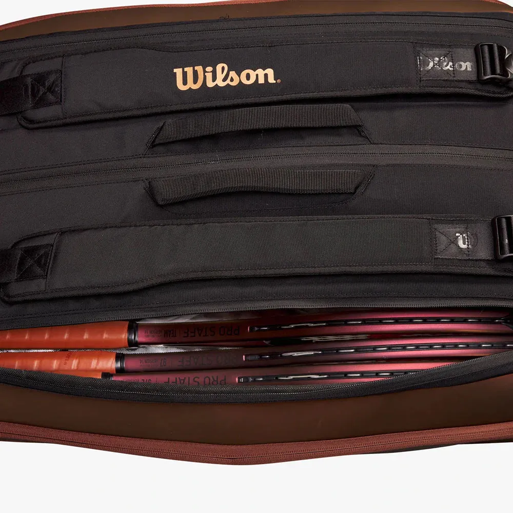 WILSON Super Tour Pro Staff V14 15R Tennis Kit Bag (Black/Brown)