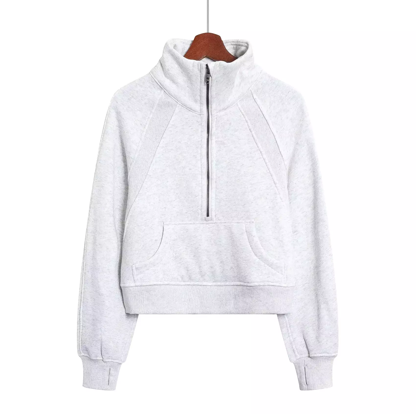 Women Scuba Sportswear Half zipper Long Sleeve Loose Warm Sweatshirts