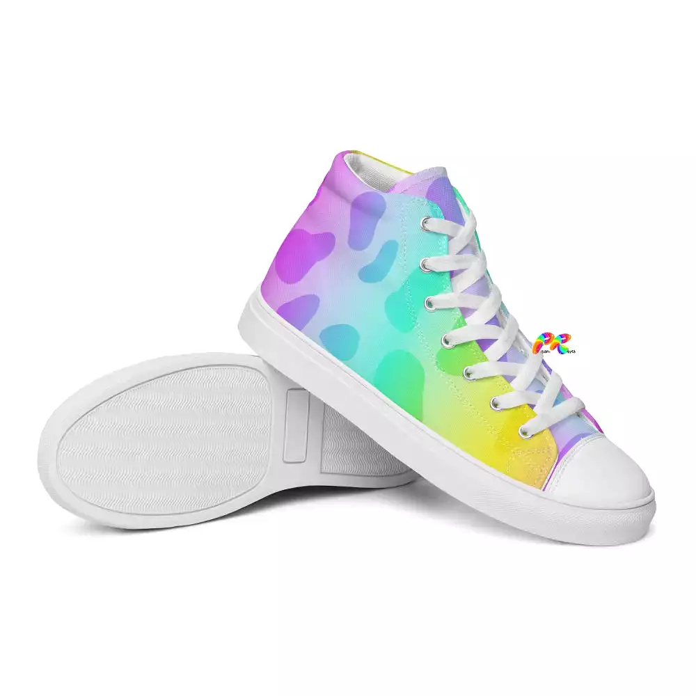 Women's Pastel Leopard Canvas High Tops