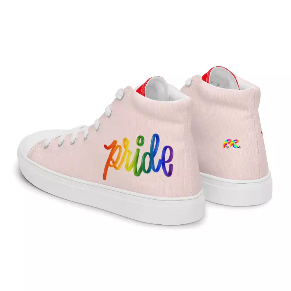 Women's Pink Pride High Canvas Top Shoes