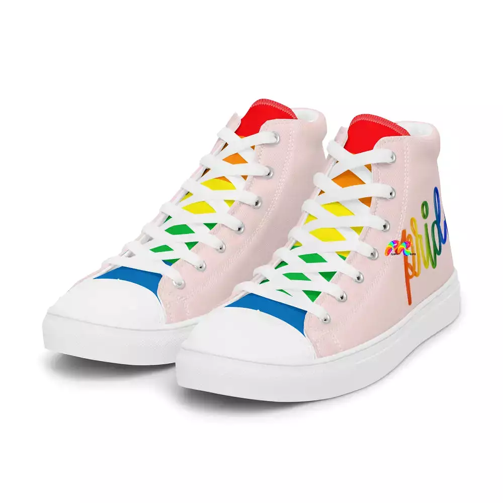 Women's Pink Pride High Canvas Top Shoes