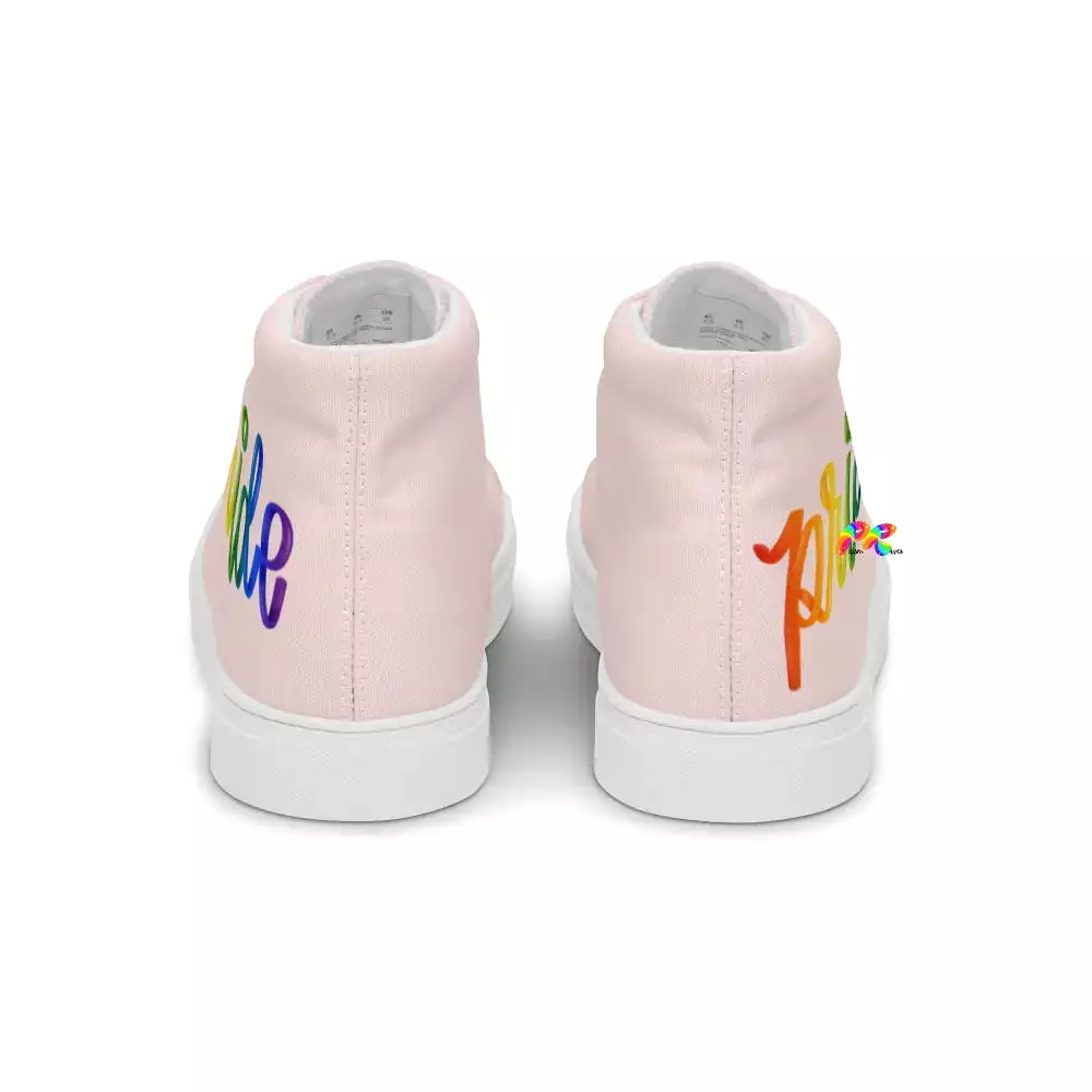 Women's Pink Pride High Canvas Top Shoes