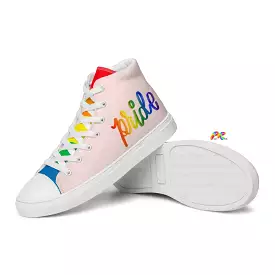 Women's Pink Pride High Canvas Top Shoes