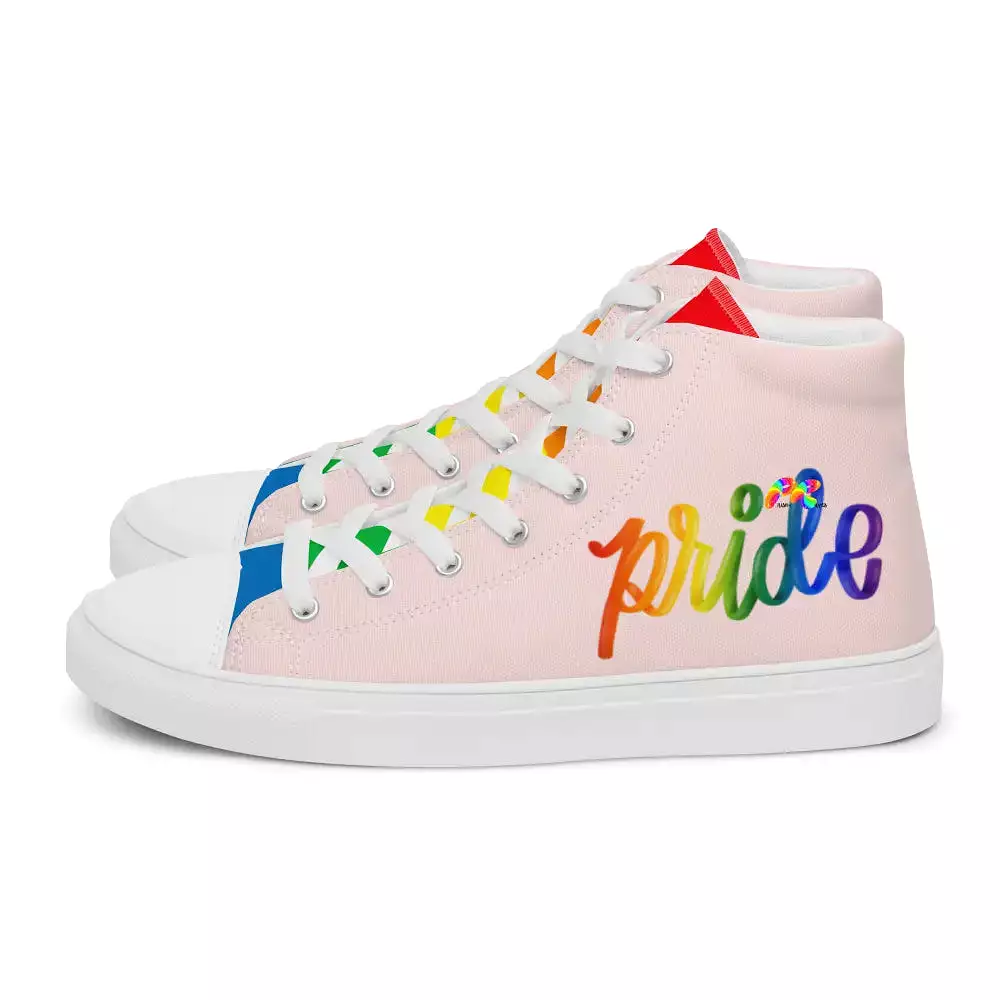 Women's Pink Pride High Canvas Top Shoes