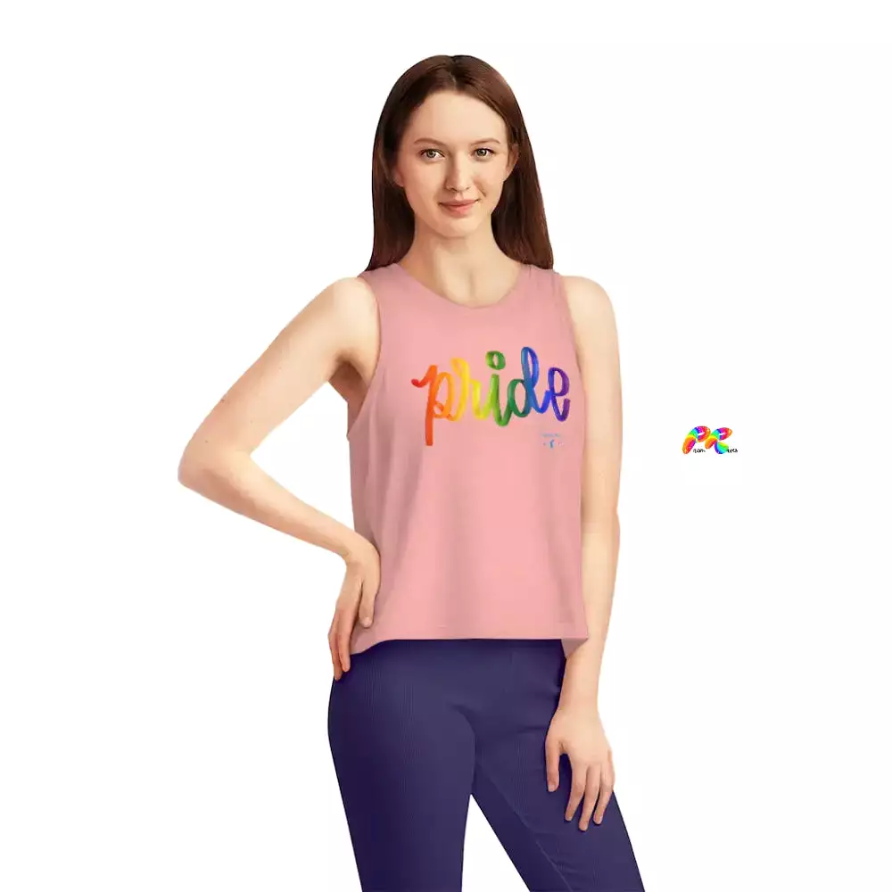 Women's Pride Sleeveless Flowy Crop Top