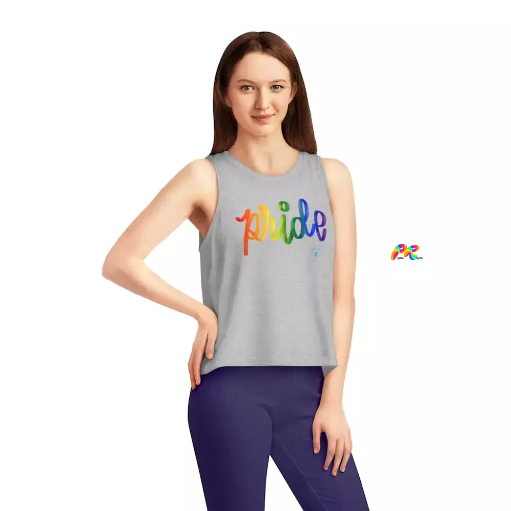 Women's Pride Sleeveless Flowy Crop Top