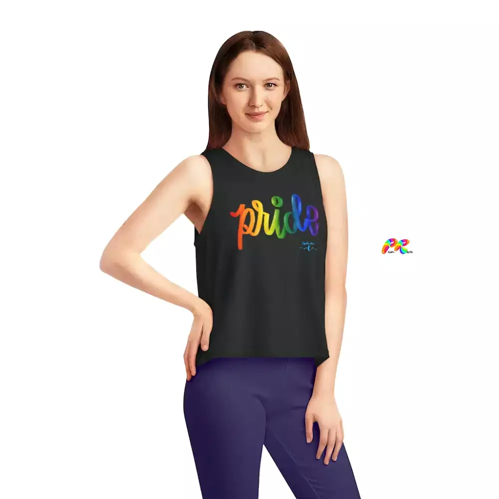 Women's Pride Sleeveless Flowy Crop Top